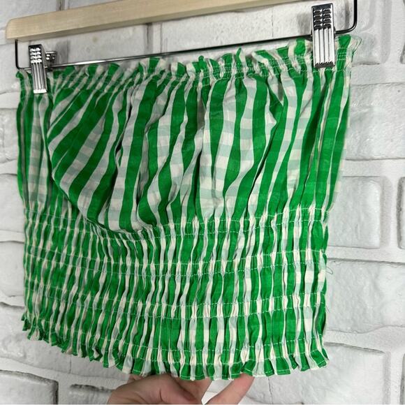 DO+BE Shirred Checkered Tub Top Size Small - Picture 8 of 9